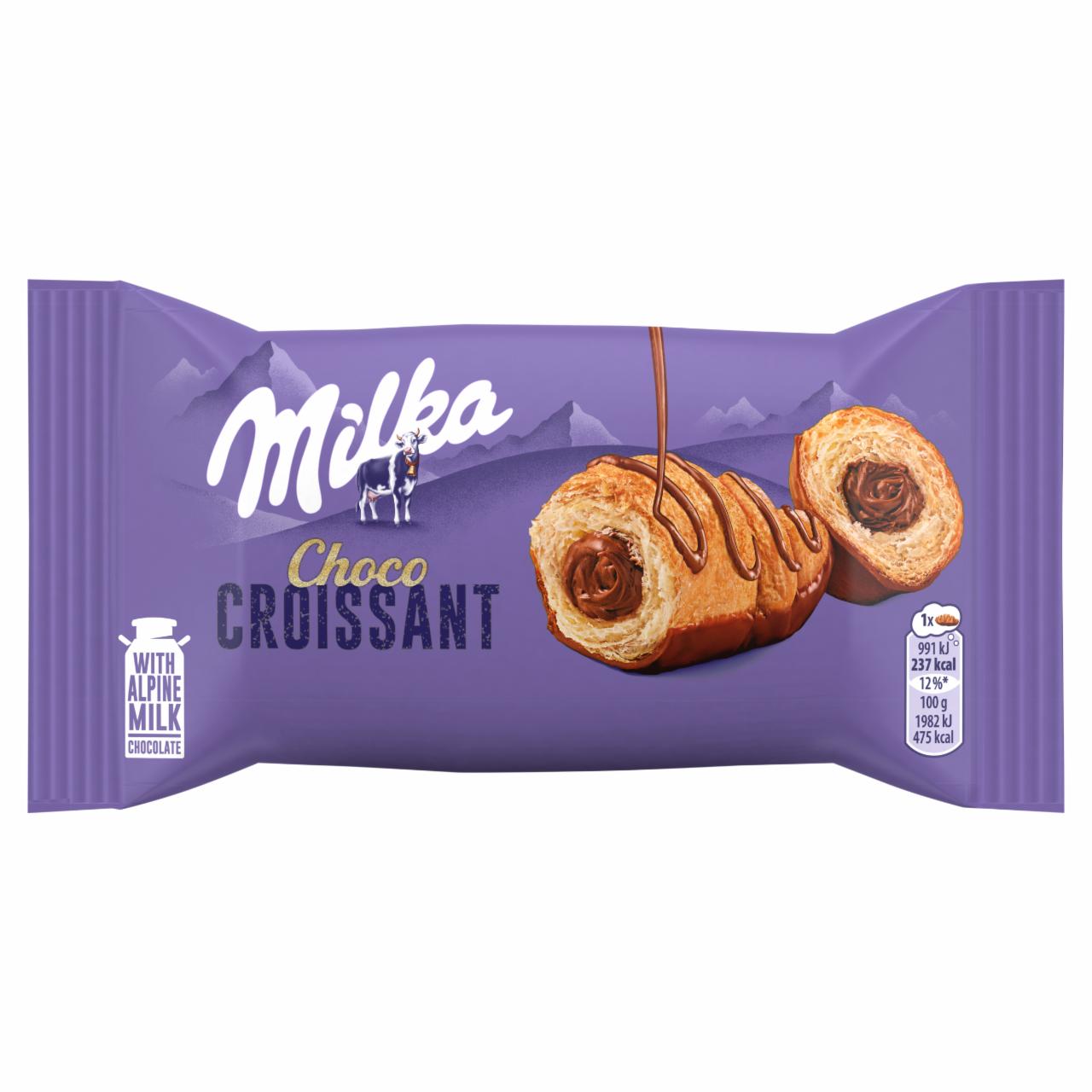Képek - Milka Choco croissant alpesi tej felhasználásával készült tejcsokoládés töltelékkel 50 g