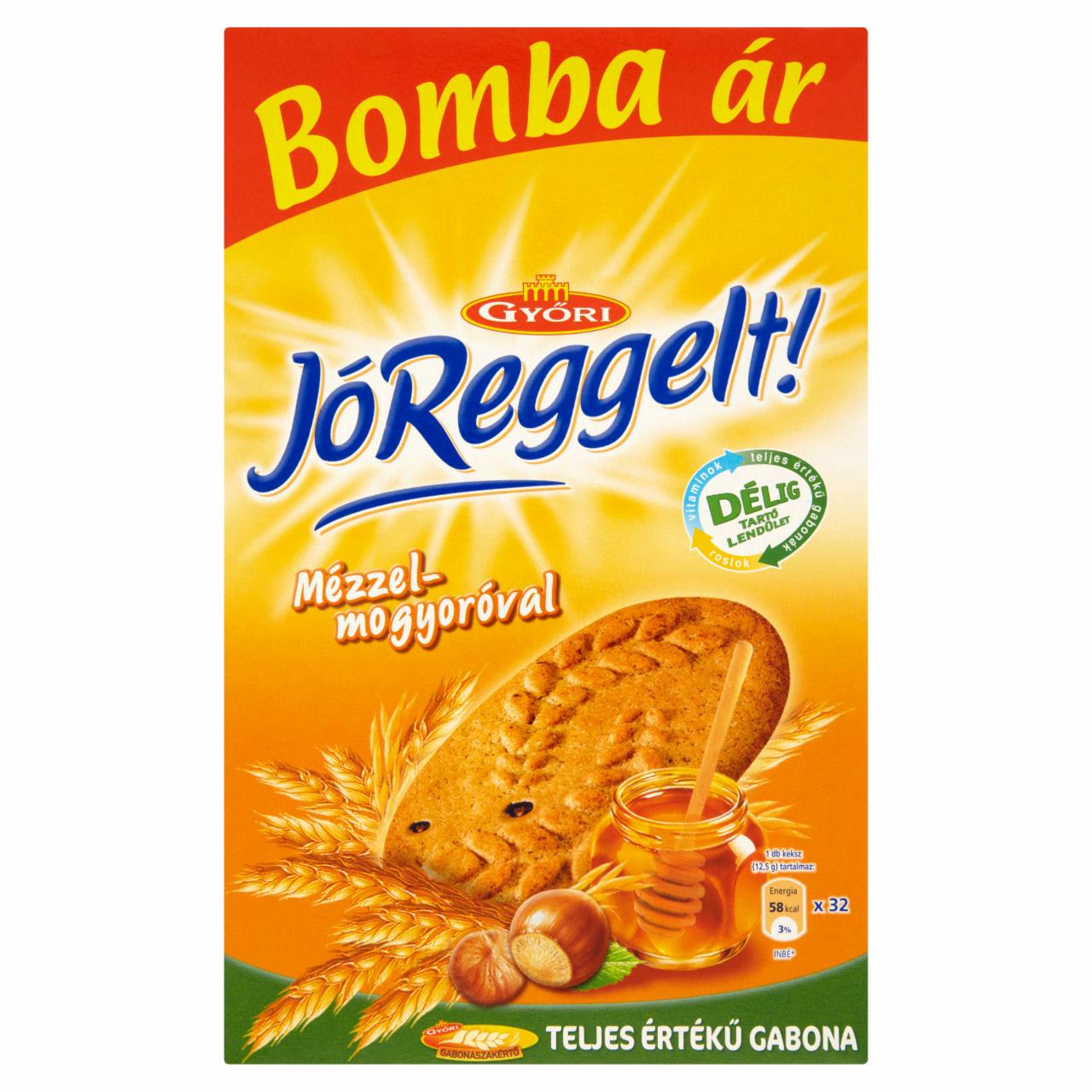 Képek - Győri JóReggelt! törökmogyorós és mézes gabonás keksz 8 x 50 g