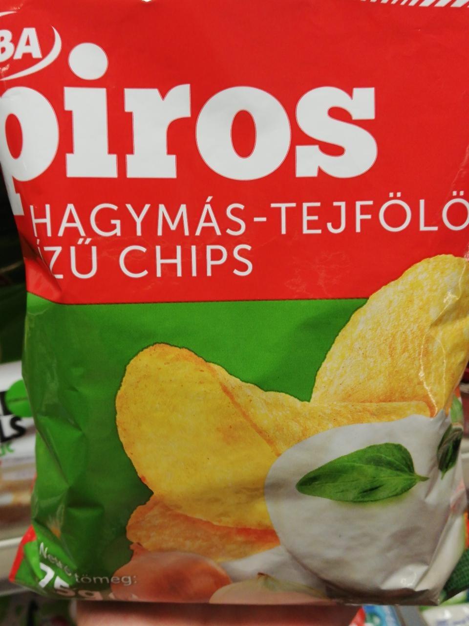 Képek - Hagymás tejfölös ízű chips CBA Piros