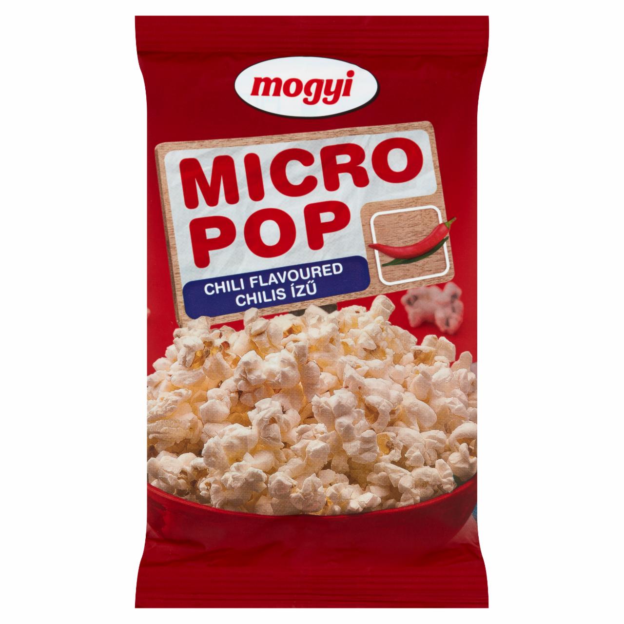 Képek - Mogyi Micro Pop mikrohullámú sütőben elkészíthető chili ízű pattogatni való kukorica 100 g