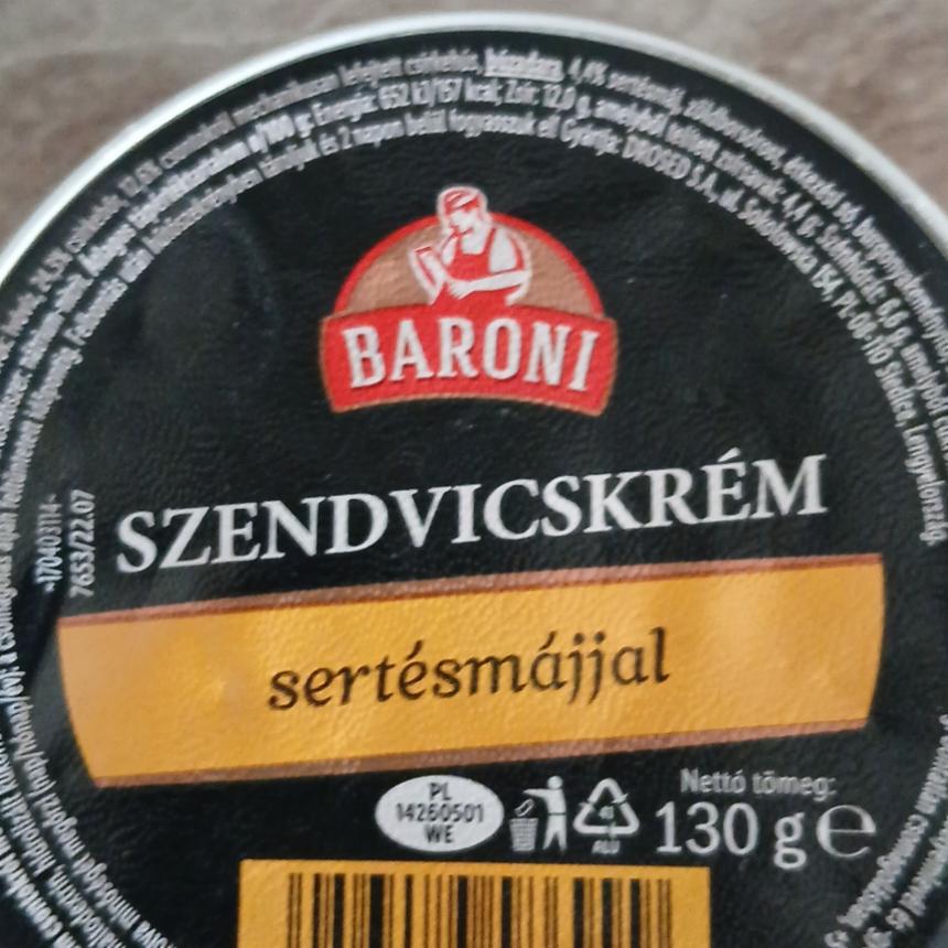 Képek - Szendvicskrém sertésmájjal Baroni