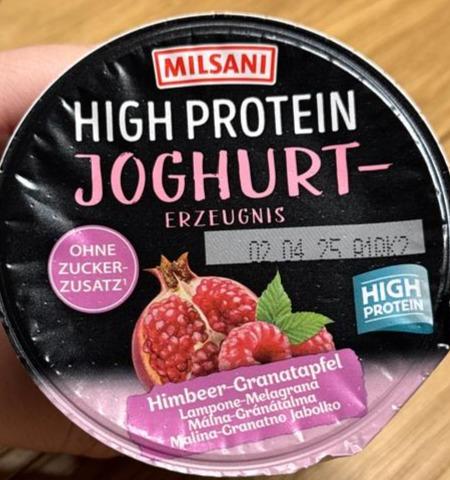 Képek - High protein joghurt-erzeugnis himbeer-granatapfel Milsani