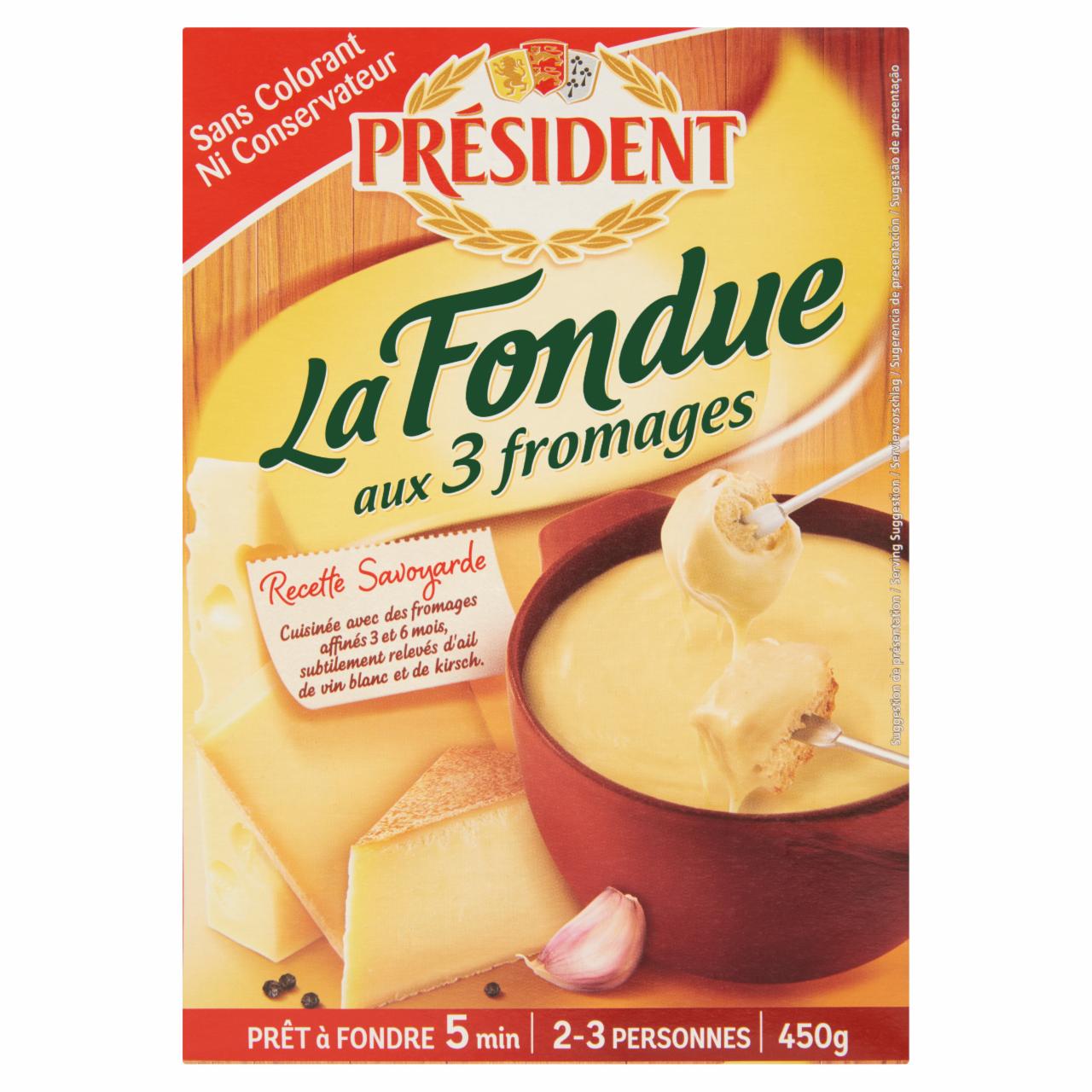 Képek - Président 3 sajtos fondü 450 g