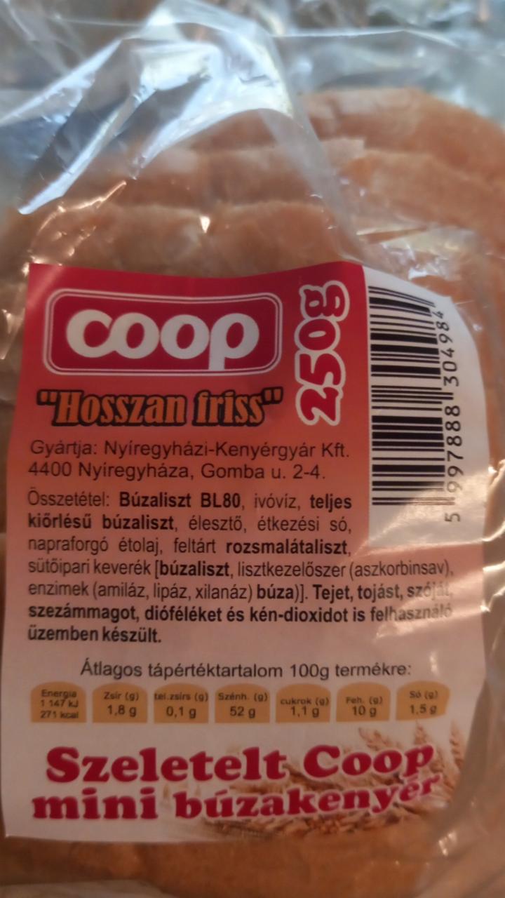 Képek - Hosszan friss szeletelt mini búzakenyér Coop