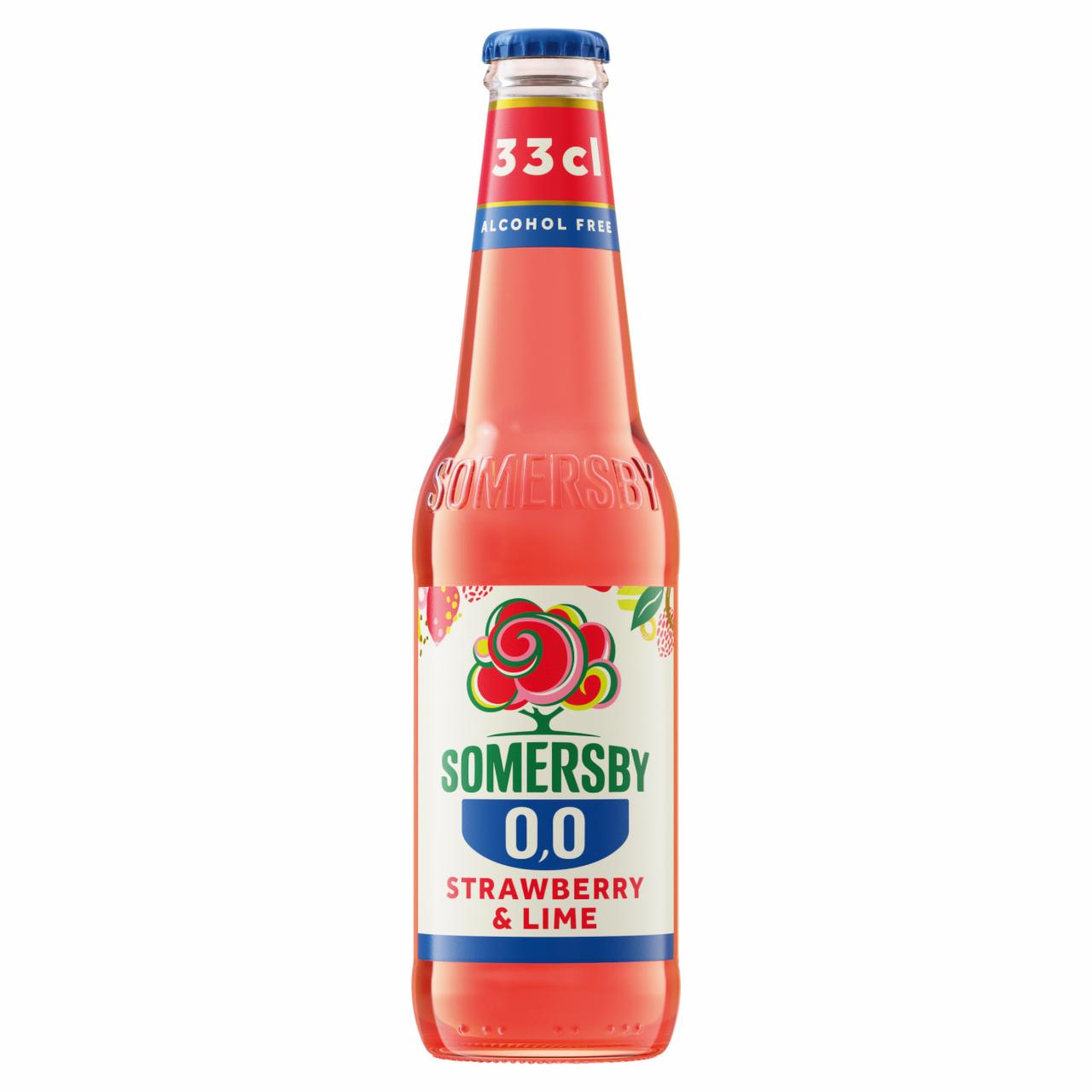 Képek - Somersby Strawberry & Lime alkoholmentes szénsavas ital eper és lime ízesítéssel 0,0% 330 ml