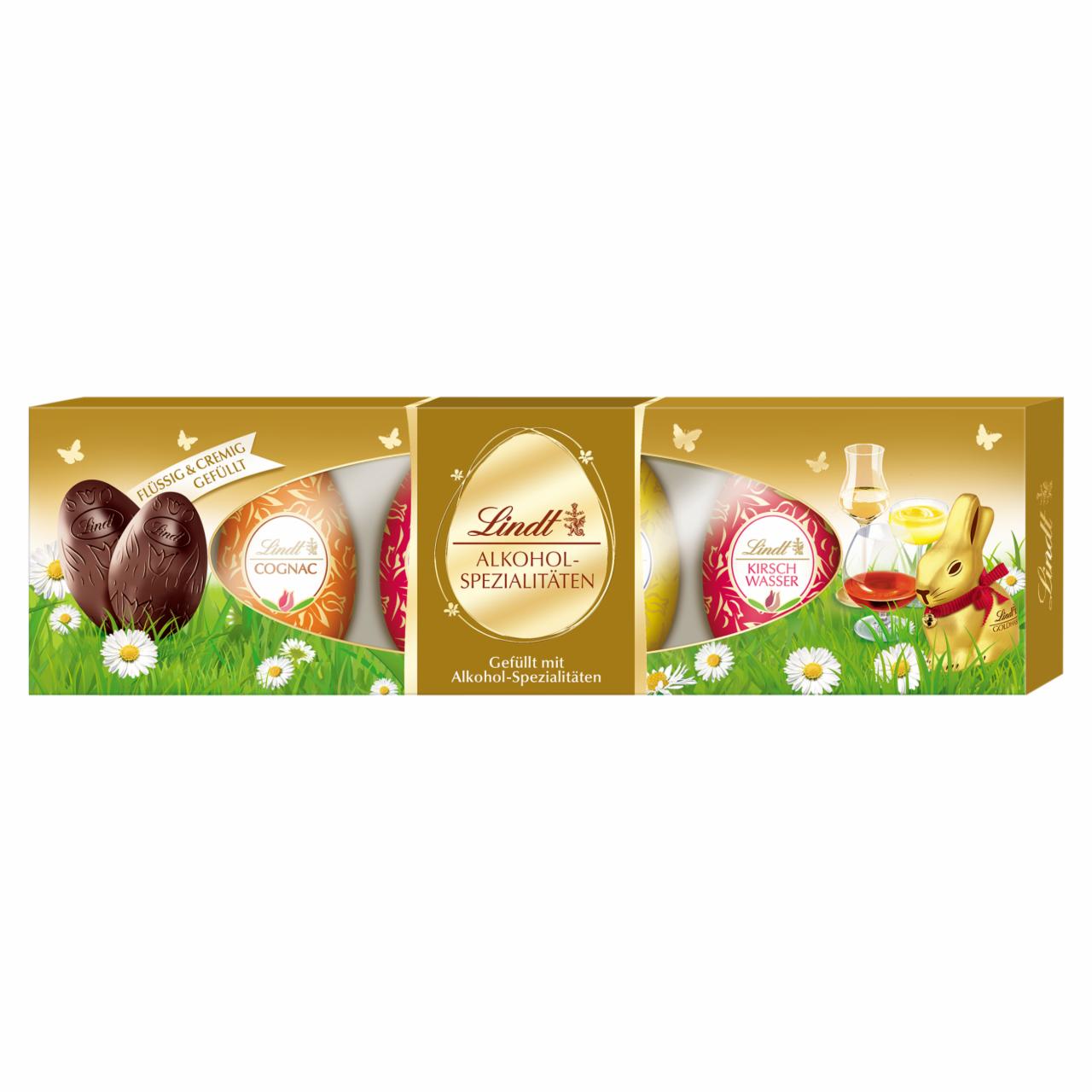 Képek - Lindt étcsokoládé különböző alkoholos töltelékekkel 6 db 108 g 