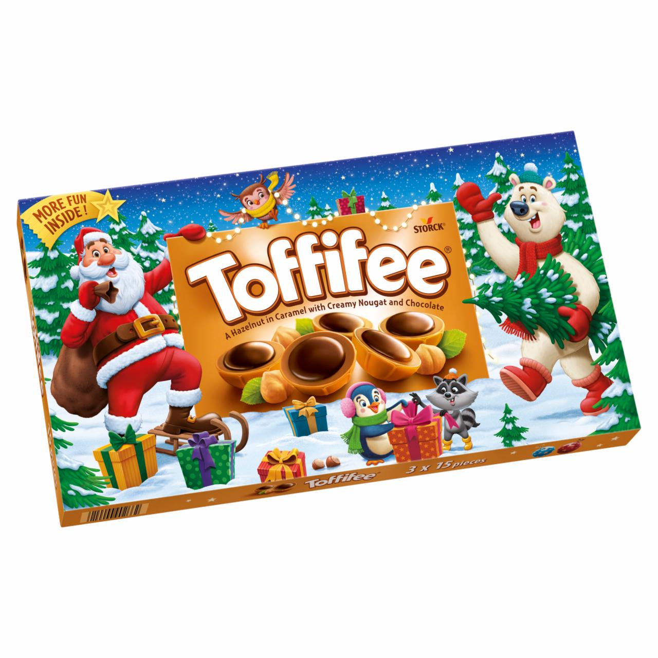 Képek - Toffifee mogyoró karamellben, mogyorós nugátkrémmel és csokoládéval 3 x 125 g (375 g)