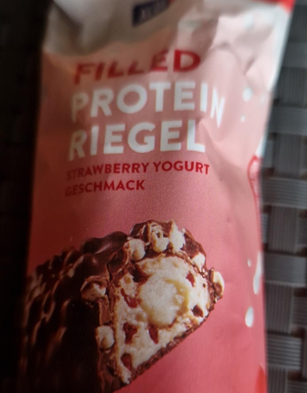 Képek - Filled protein riegel strawberry yogurt gesmack Aldi Süd