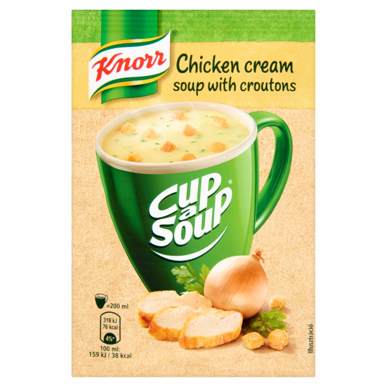 Képek - Knorr Cup a Soup instant csirkekrémleves zsemlekockával 16 g