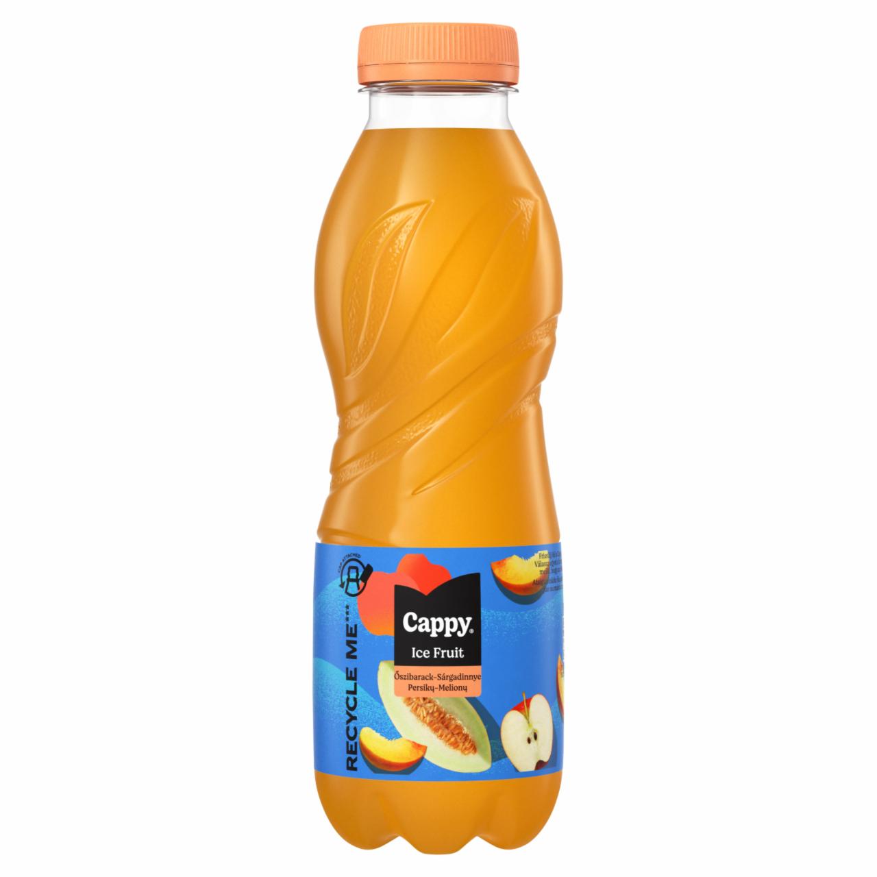 Képek - Cappy Ice Fruit szénsavmentes alma-őszibarack-sárgadinnye ital citromfű ízesítéssel 500 ml