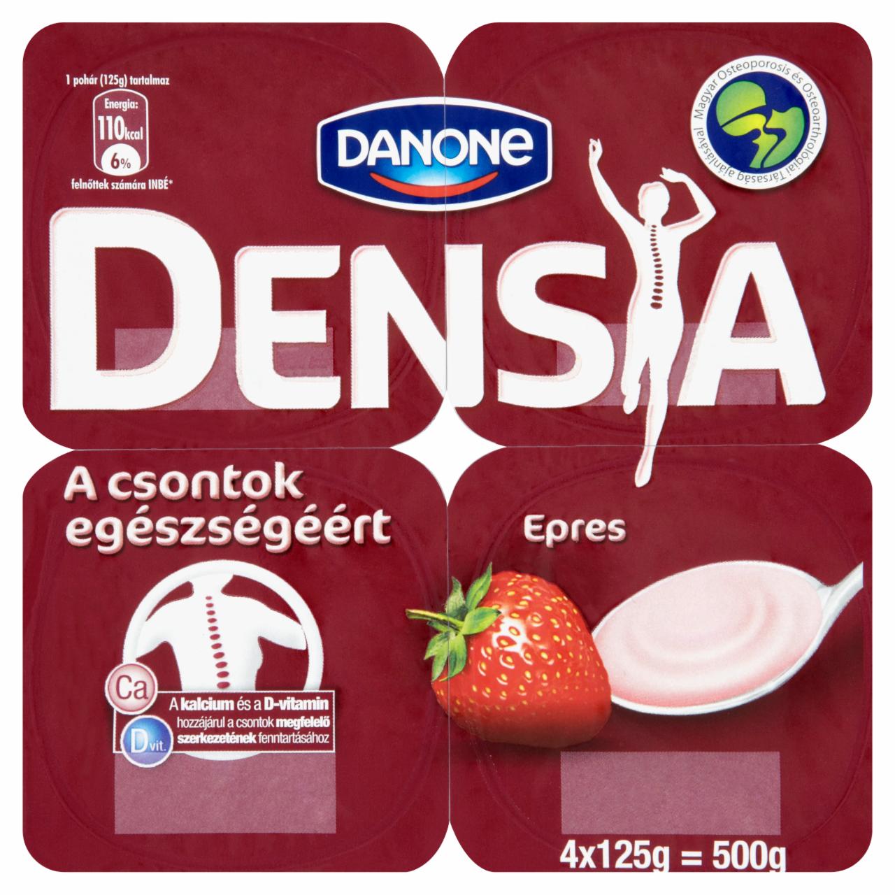 Képek - Danone Densia kalciummal és D-vitaminnal dúsított zsírszegény epres joghurt 4 x 125 g