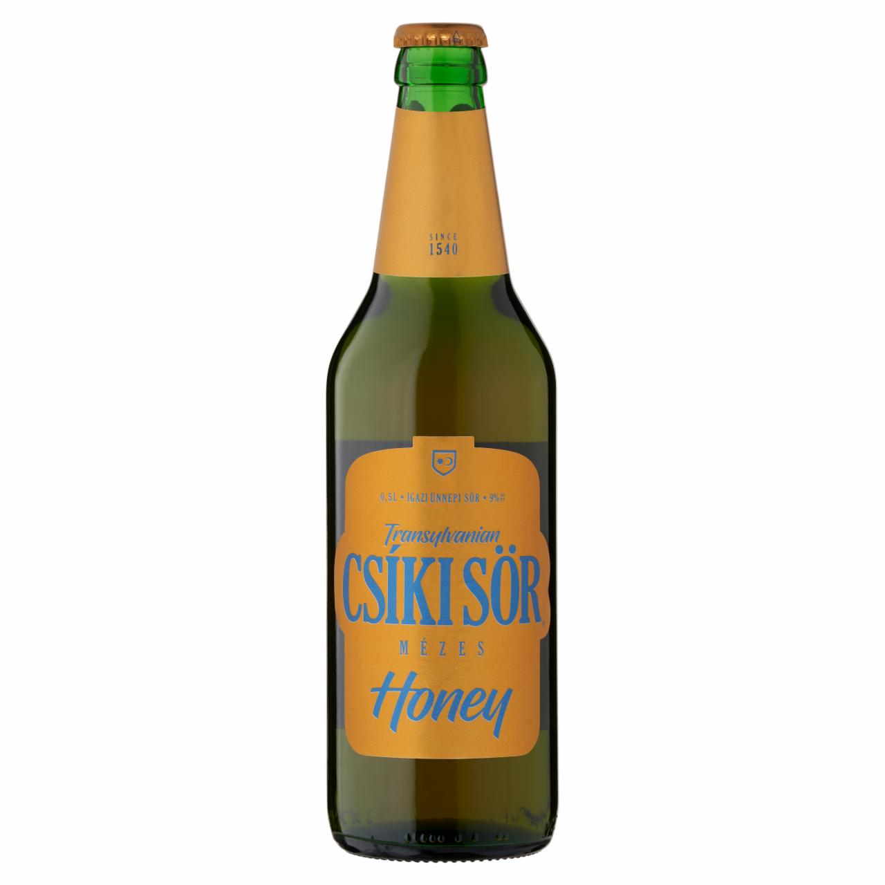 Képek - Csíki Sör mézes kézműves különleges világos sör 9% 500 ml