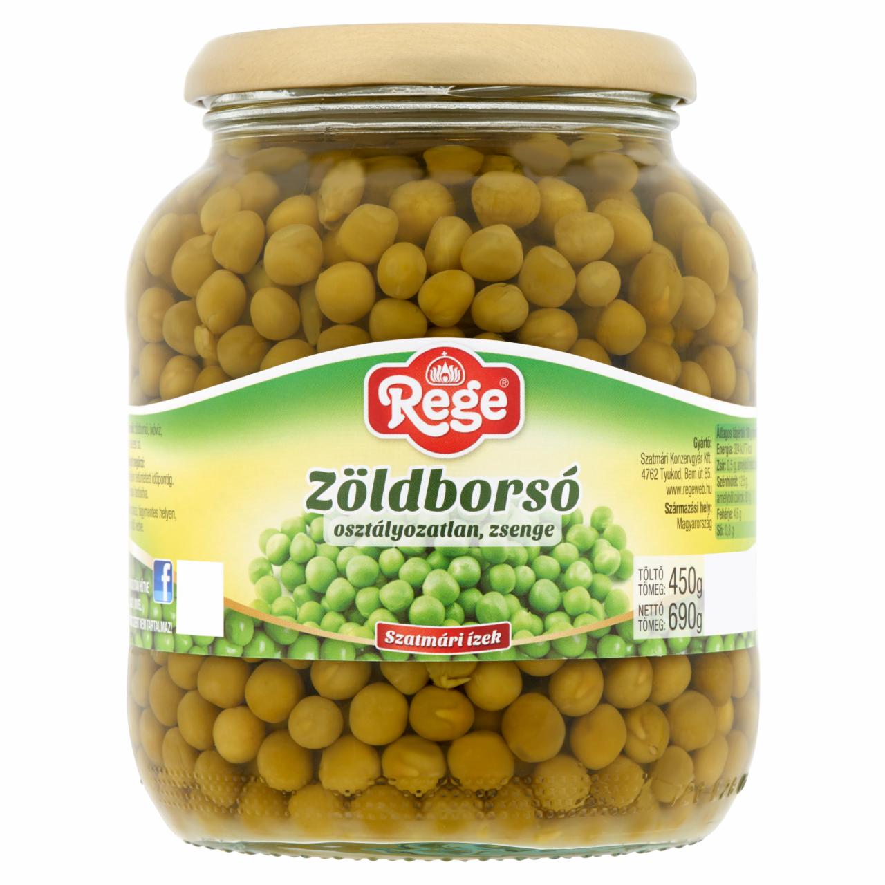 Képek - Rege osztályozatlan zsenge zöldborsó 690 g