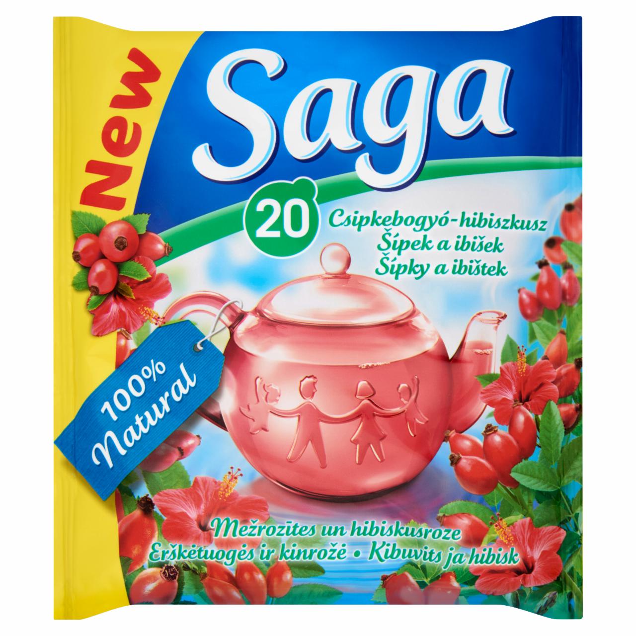 Képek - Saga csipkebogyó-hibiszkusz herba tea 20 filter
