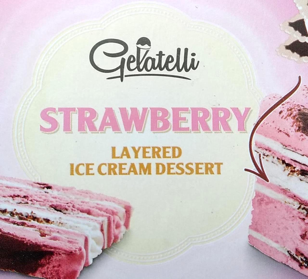 Képek - Strawberry layered ice cream desszert Gelatelli