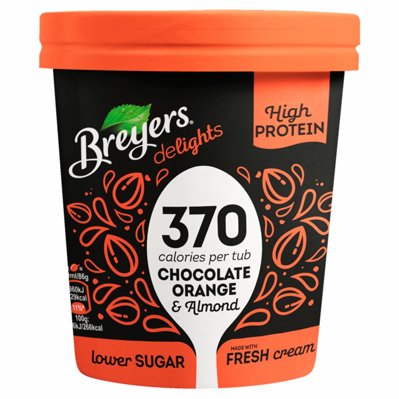 Képek - Breyers Delights narancs ízesítésű kakaós jégkrém mandula darabkákkal 500 ml