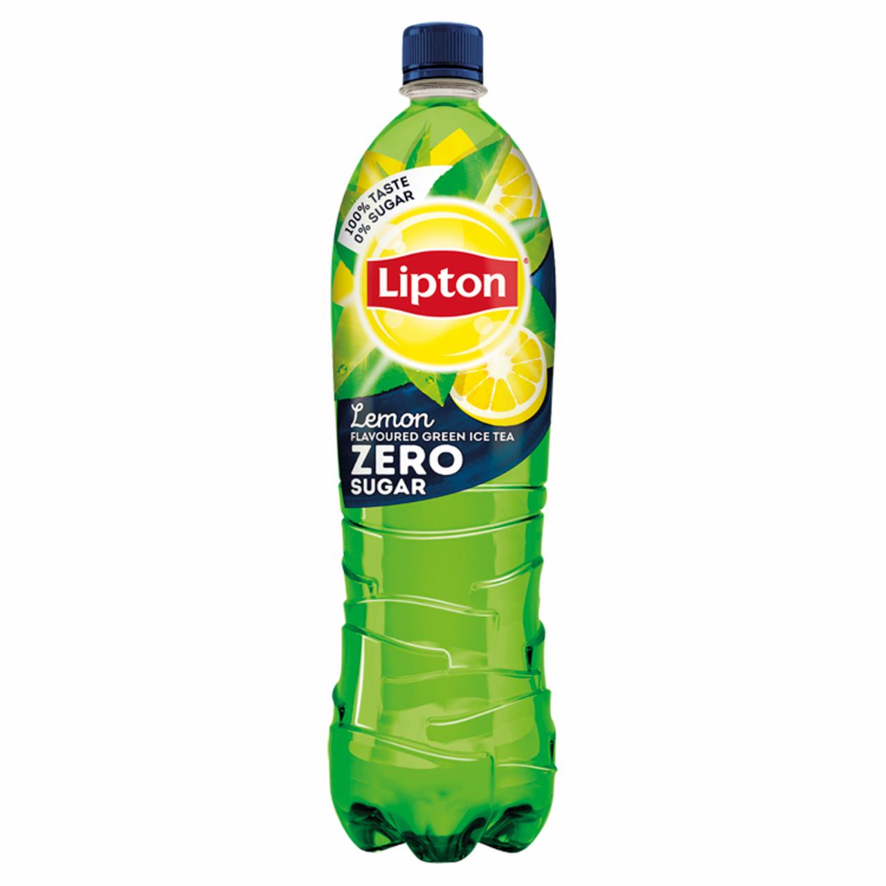 Képek - Lipton Green Ice Tea Zero energiamentes citrom ízű szénsavmentes üdítőital édesítőszerekkel 1,5 l