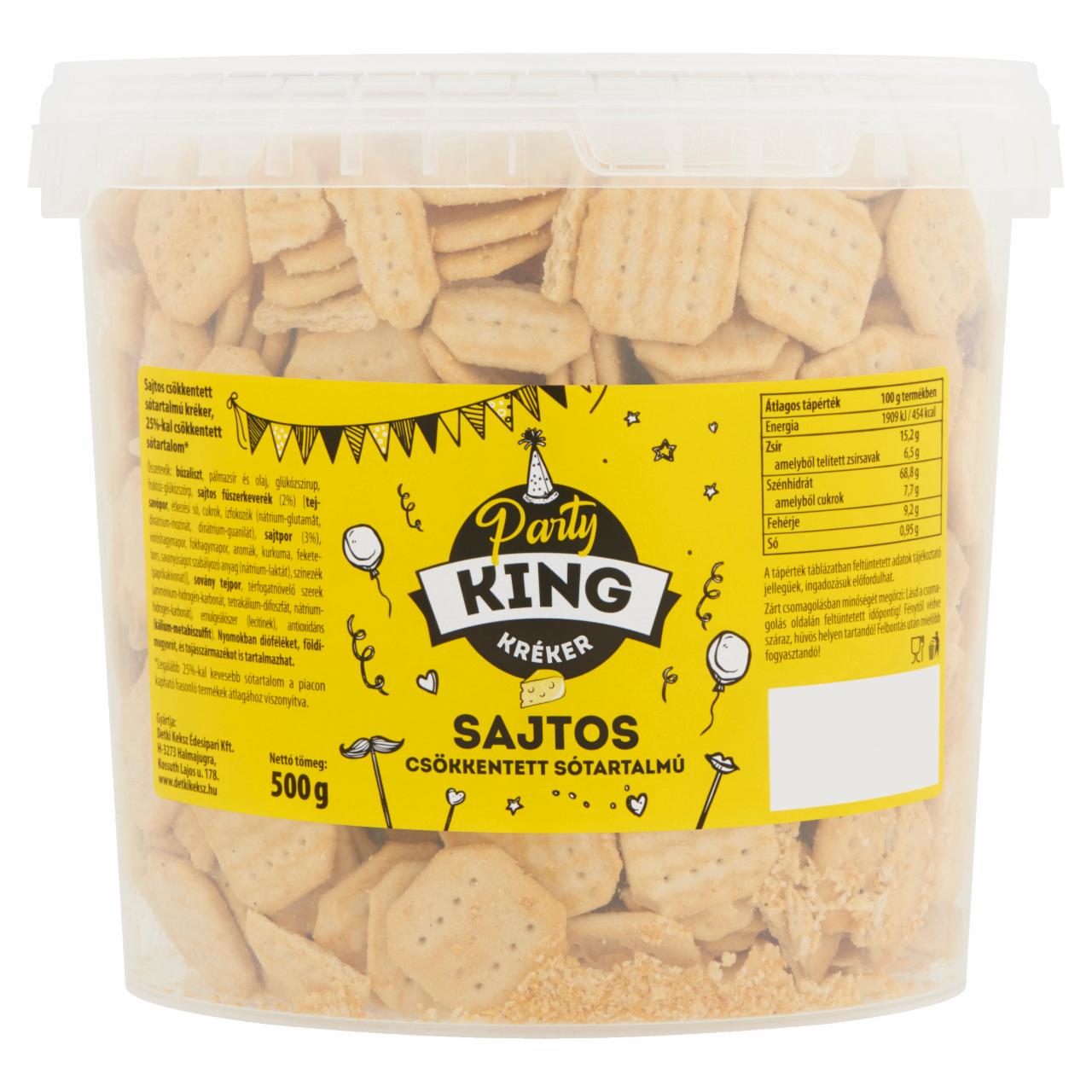 Képek - King csökkentett sótartalmú sajtos kréker 500 g