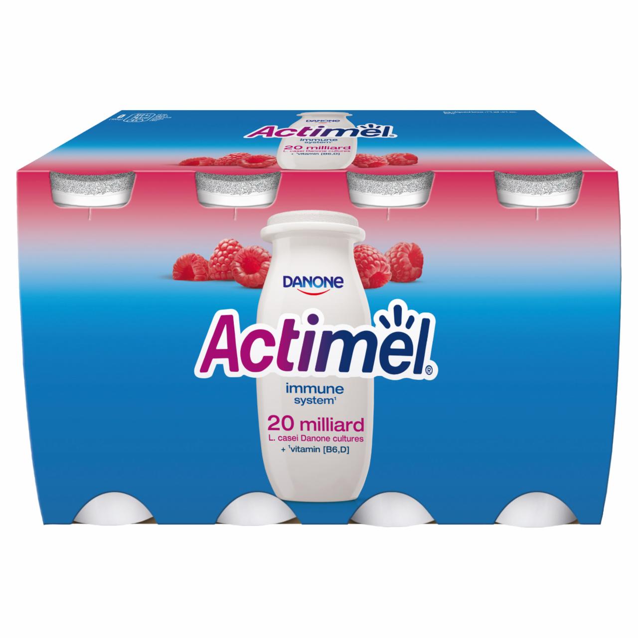 Képek - Danone Actimel zsírszegény, élőflórás, málnaízű joghurtital 8 x 100 g