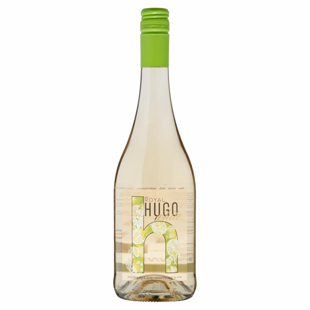 Képek - Royal White Hugo bodzavirág- és lime ízű, szénsavas, ízesített boralapú ital 7,3% 750 ml