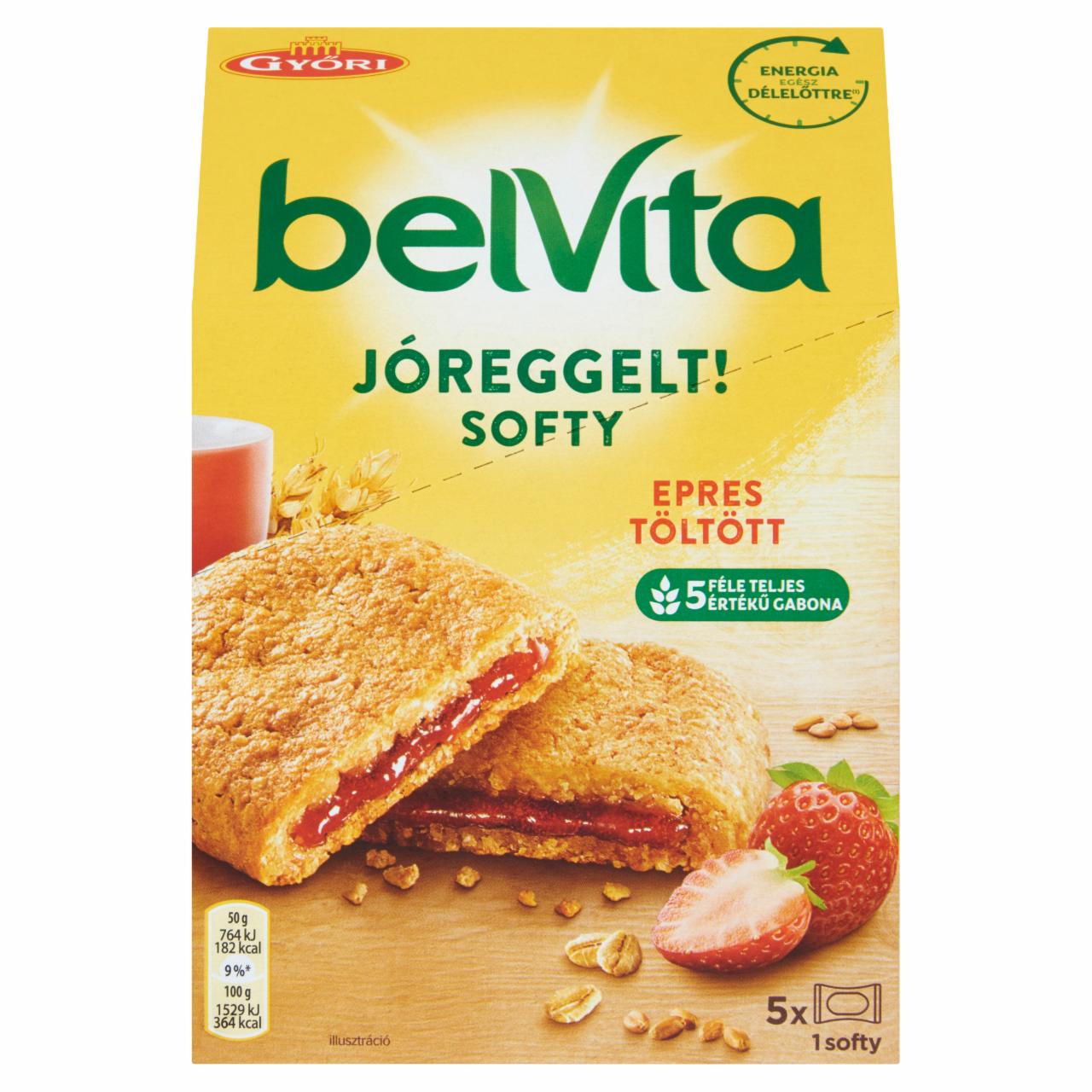 Képek - Belvita JóReggelt! Softy gabonás keksz epres töltelékkel 5 db 250 g