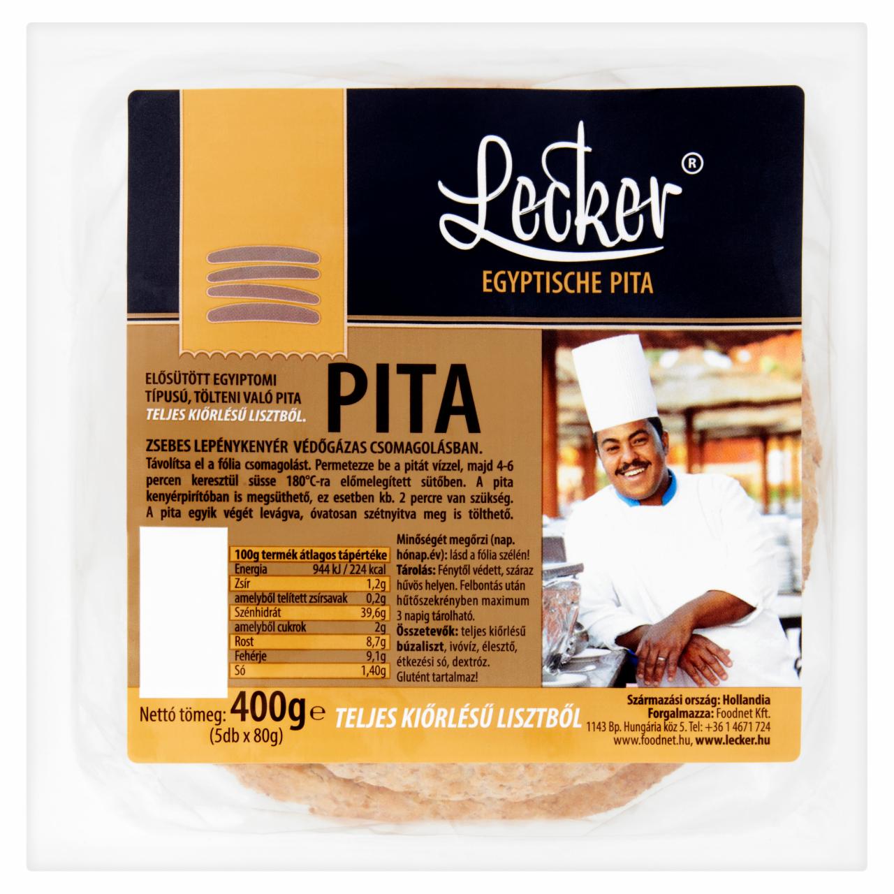 Képek - Lecker elősütött egyiptomi típusú, tölteni való pita teljes kiőrlésű lisztből 5 x 80 g