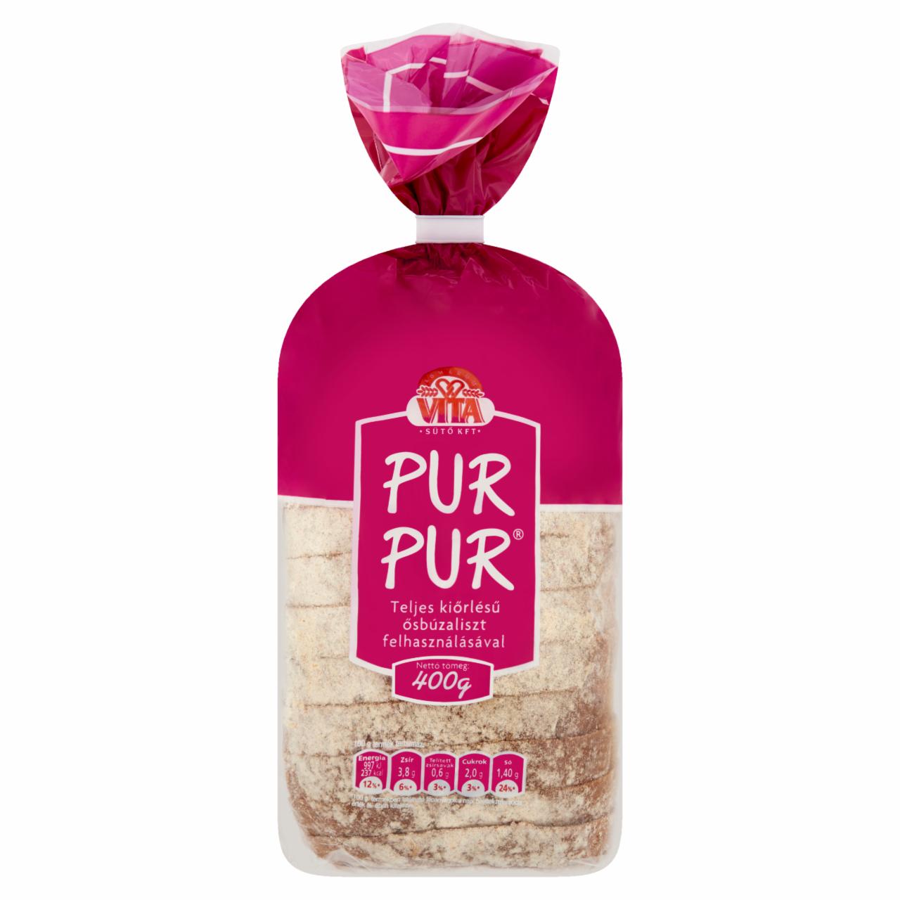 Képek - PurPur kenyér teljes kiőrlésű ősbúzából Vita