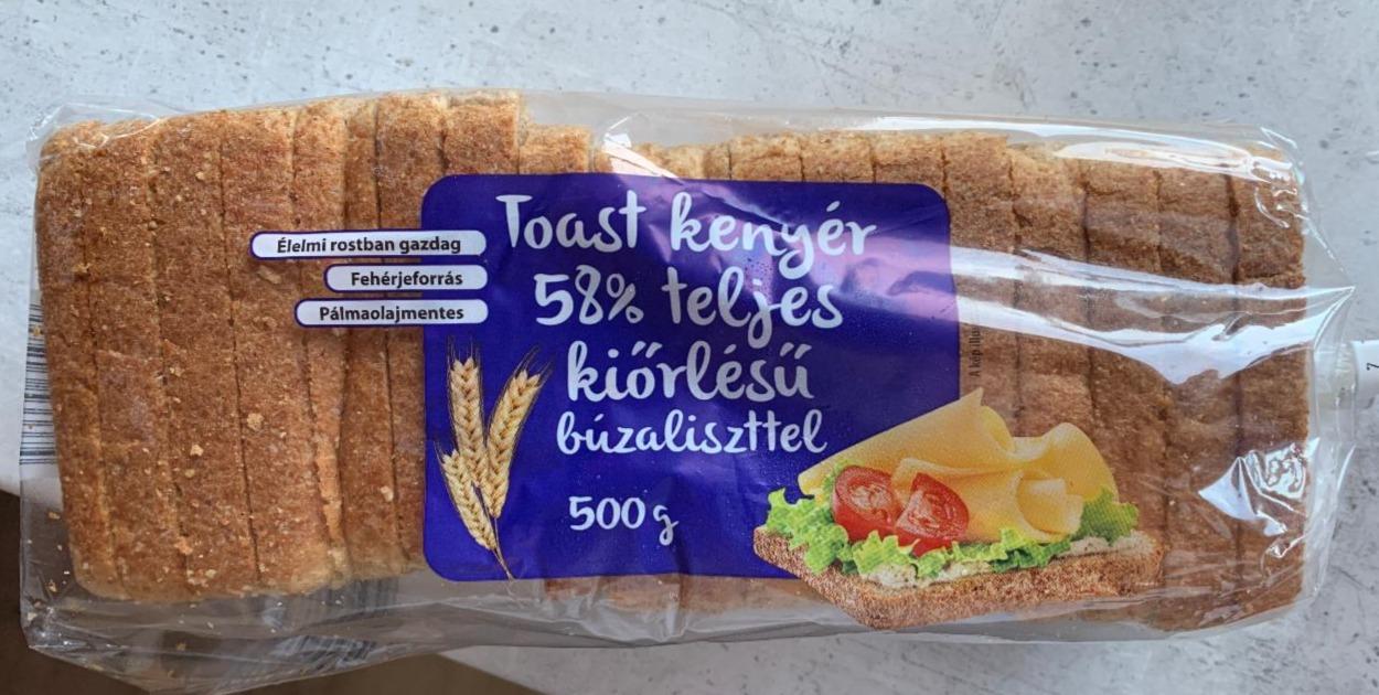 Képek - Toast kenyér 58% teljes kiőrlésű búzaliszttel Ceres