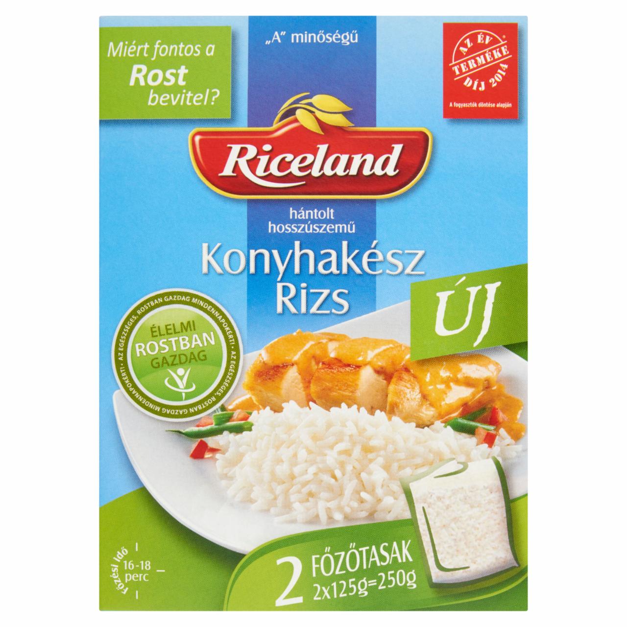 Képek - Riceland Élelmi Rostban Gazdag Konyhakész rizs hántolt hosszúszemű 2 x 125 g