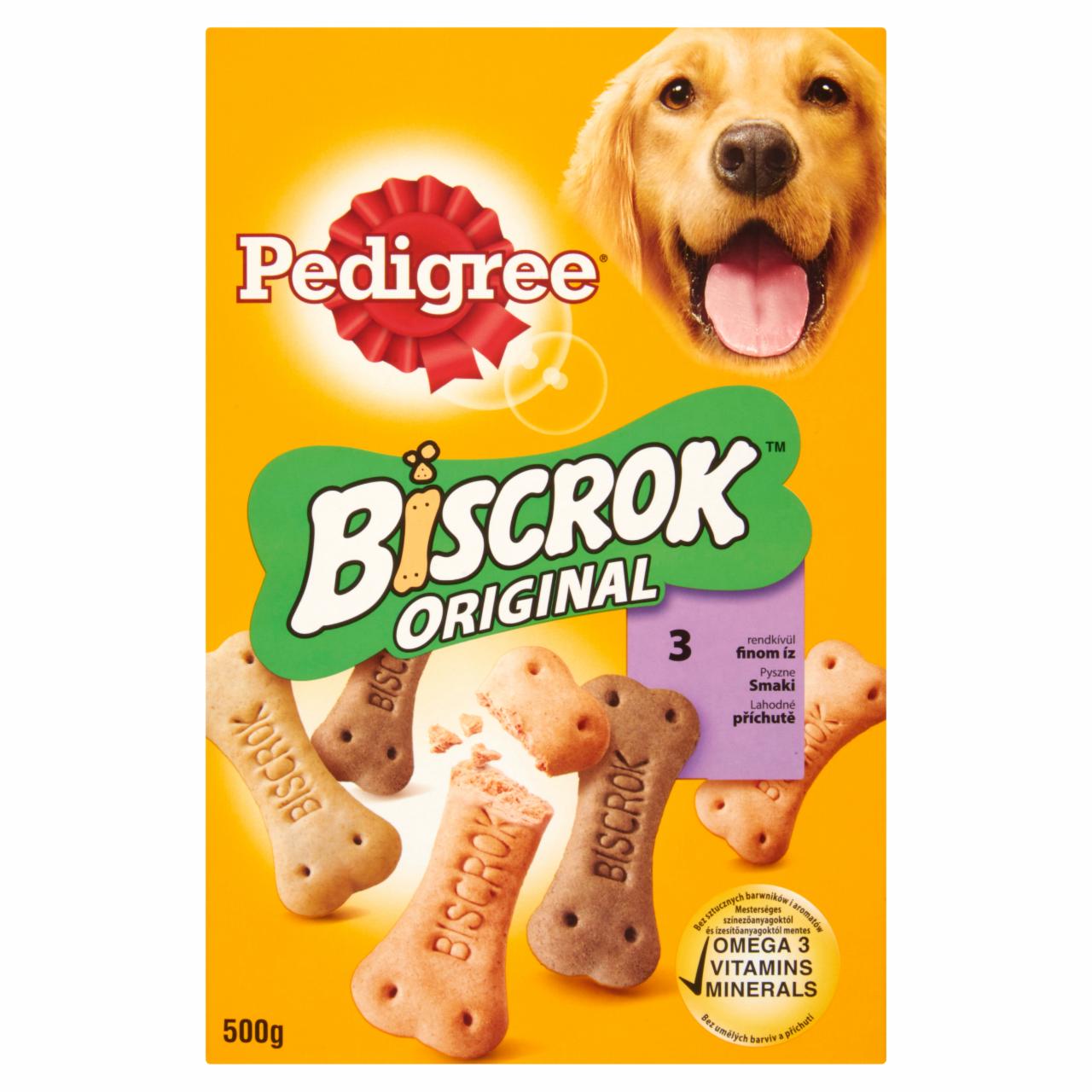 Képek - Pedigree Biscrok Multi Mix csirke-marha-bárány kiegészítő állateledel felnőtt kutyák számára 500 g