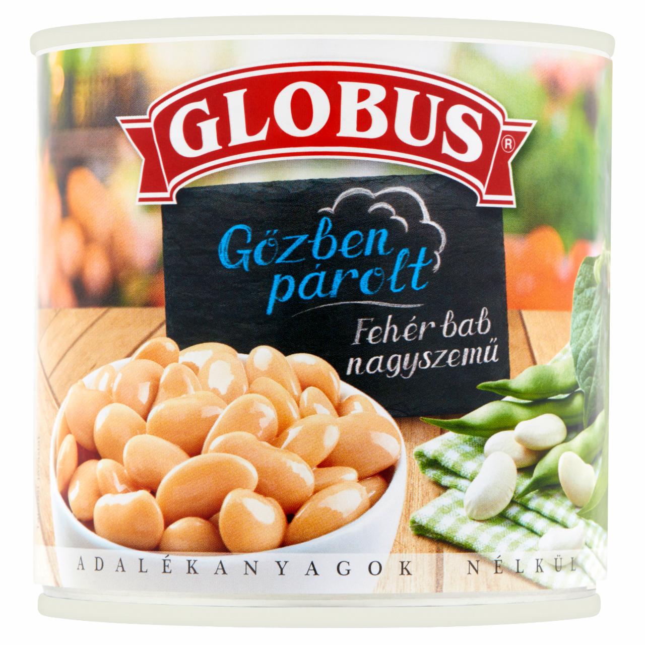 Képek - Globus Párolt nagyszemű fehér bab 326 g