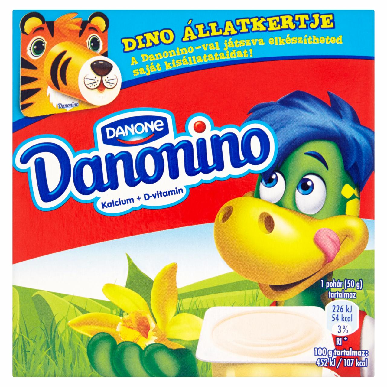 Képek - Danone Danonino vaníliaízű tejtermék hozzáadott kalciummal és D-vitaminnal 4 x 50 g
