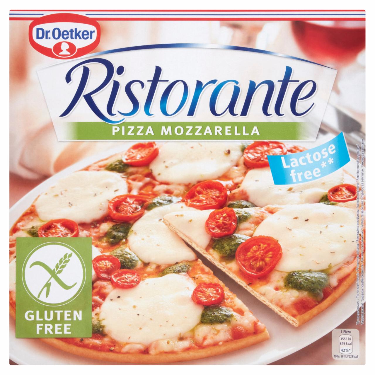 Képek - Dr. Oetker Ristorante Pizza Mozzarella gyorsfagyasztott gluténmentes pizza mozzarella sajttal 370 g