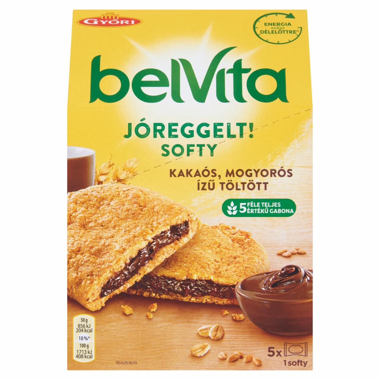 Képek - Belvita JóReggelt! Softy gabonás keksz mogyorós ízű kakaós töltelékkel 5 db 250 g