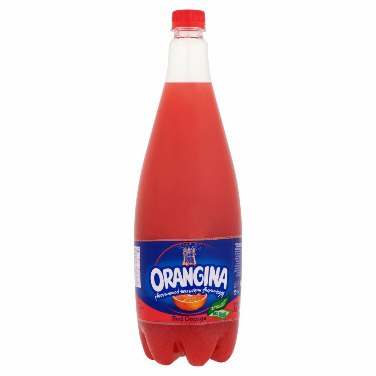 Képek - Orangina Red Orange szénsavas narancs üdítőital, vérnaranccsal és narancsrosttal 1,4 l