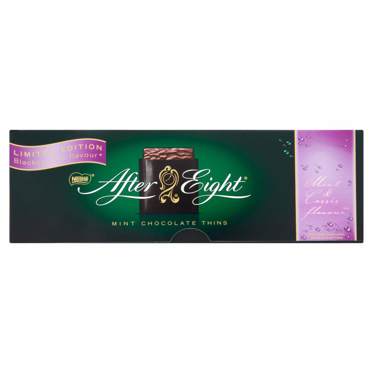 Képek - Nestlé After Eight étcsokoládé lapocska feketeribizli- és mentolízű töltelékkel 300 g