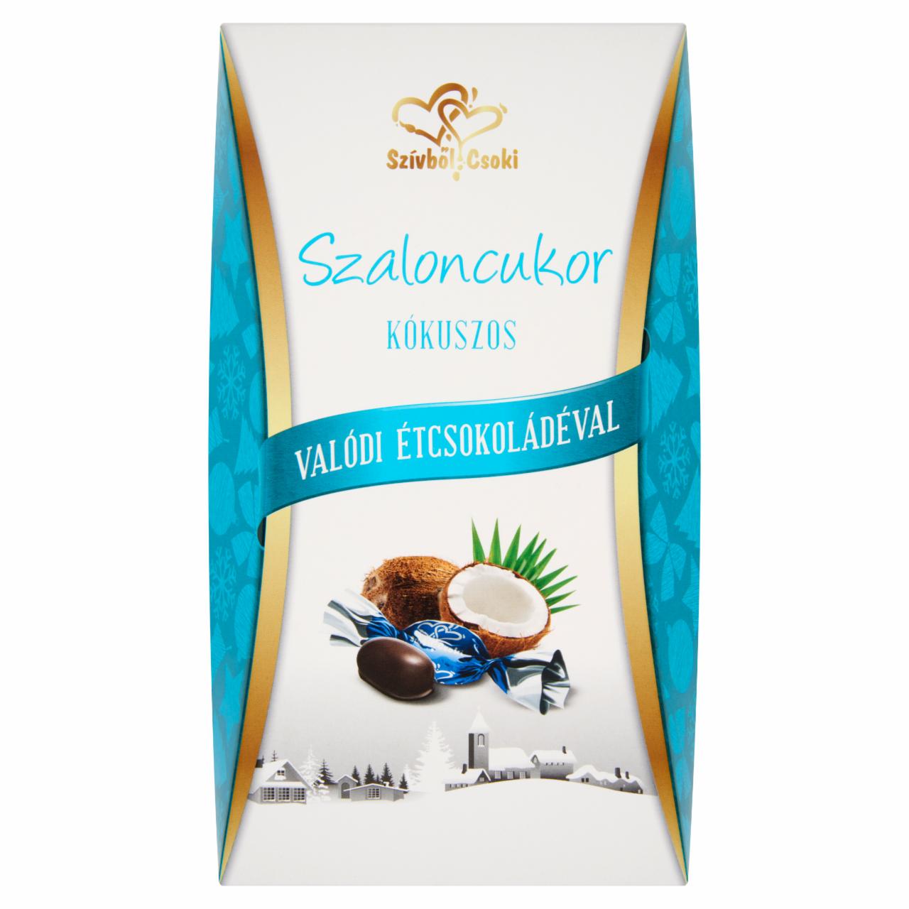 Képek - Szívből Csoki kókuszos szaloncukor valódi étcsokoládéval 330 g