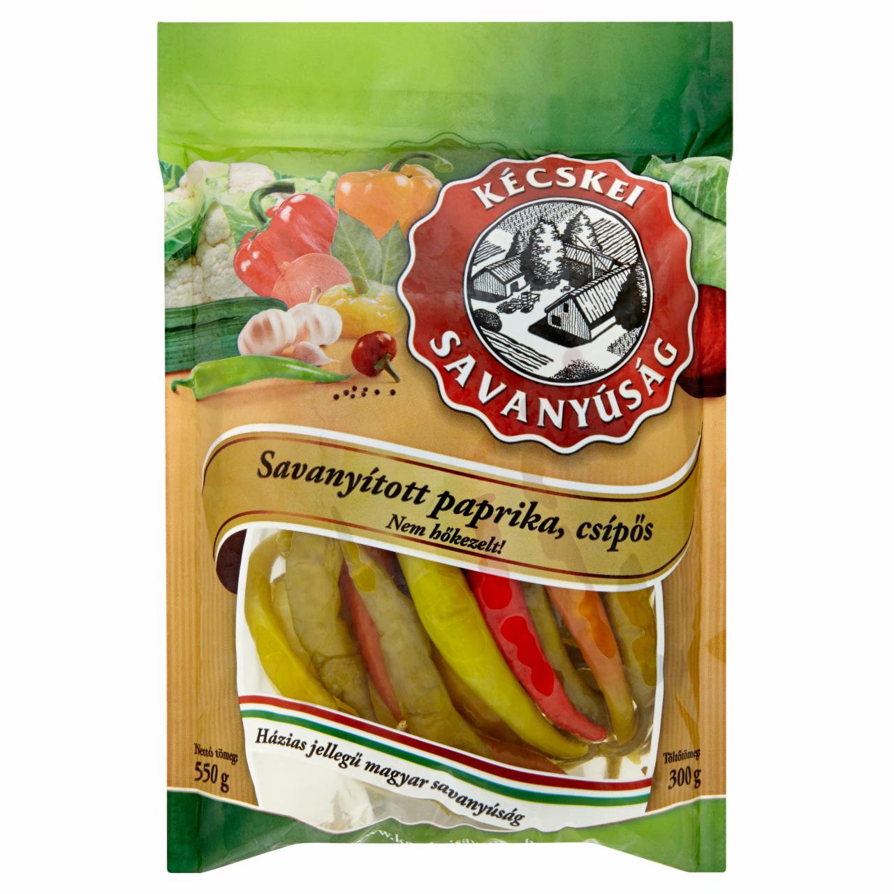 Képek - Kécskei Savanyúság csípős, savanyított paprika 550 g