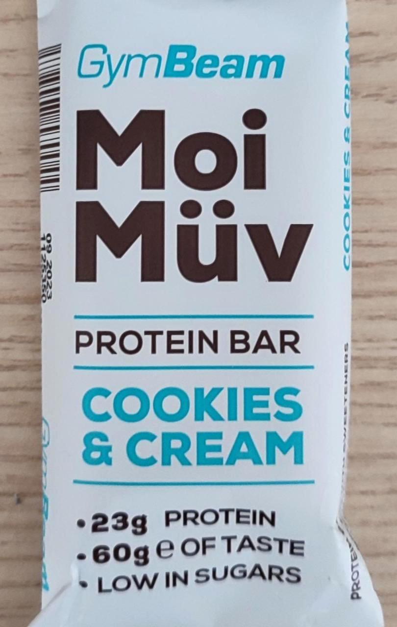 Képek - MoiMüv fehérjeszelet Cookies & cream GymBeam