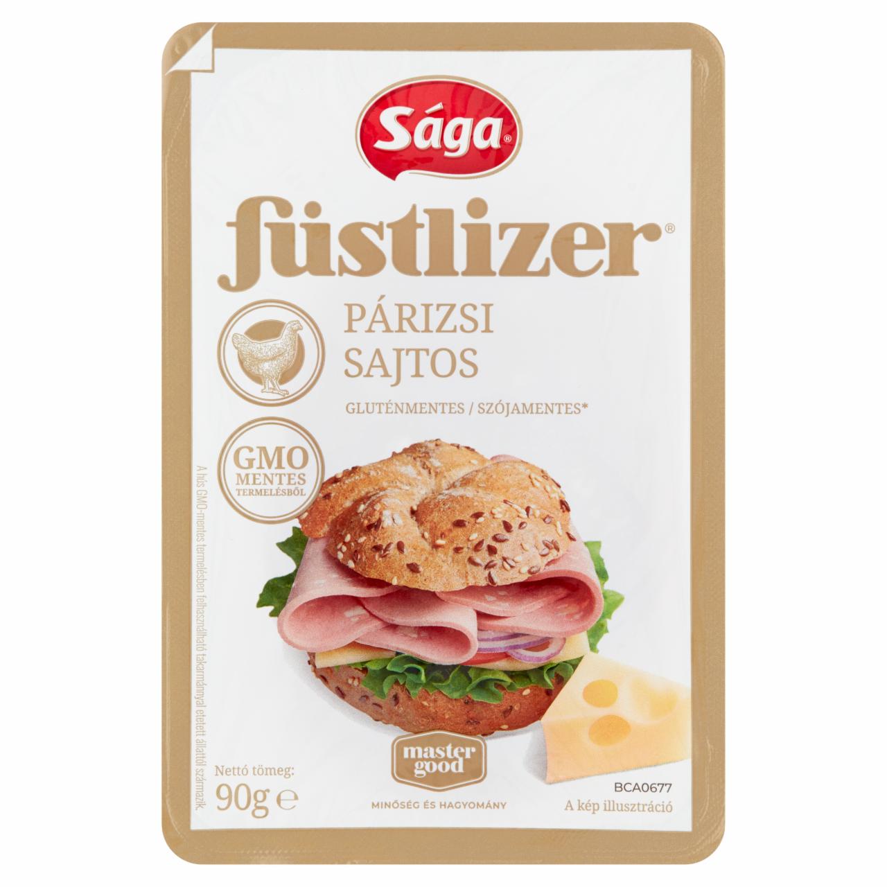 Képek - Sága Füstlizer szeletelt, sajtos, füst ízesítésű párizsi csirkehúsból 90 g