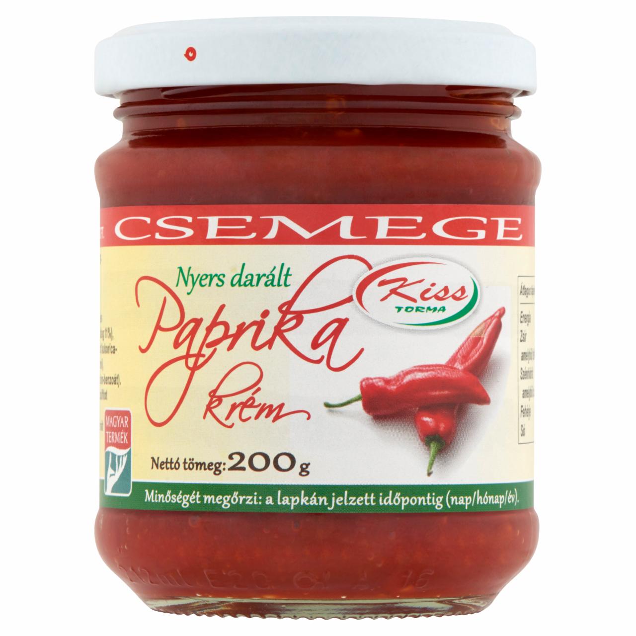 Képek - Kiss Torma nyers darált csemege paprika krém 200 g