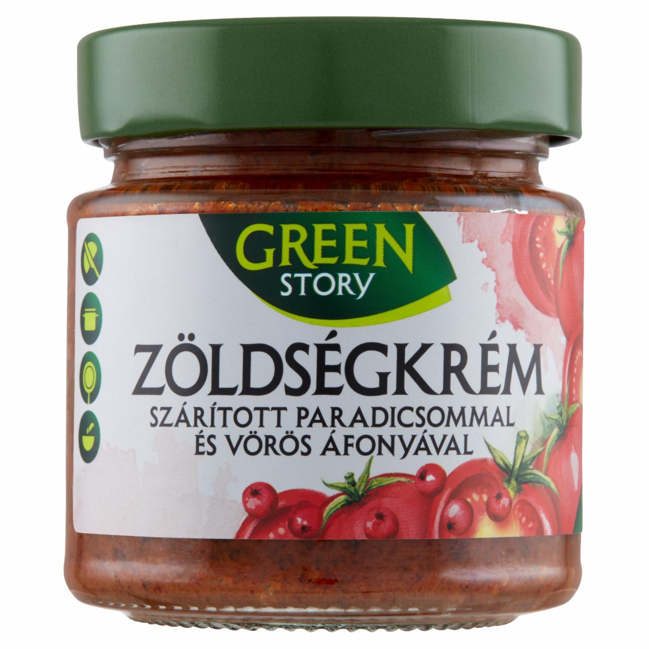 Képek - Green Story zöldségkrém szárított paradicsommal és vörös áfonyával 180 g