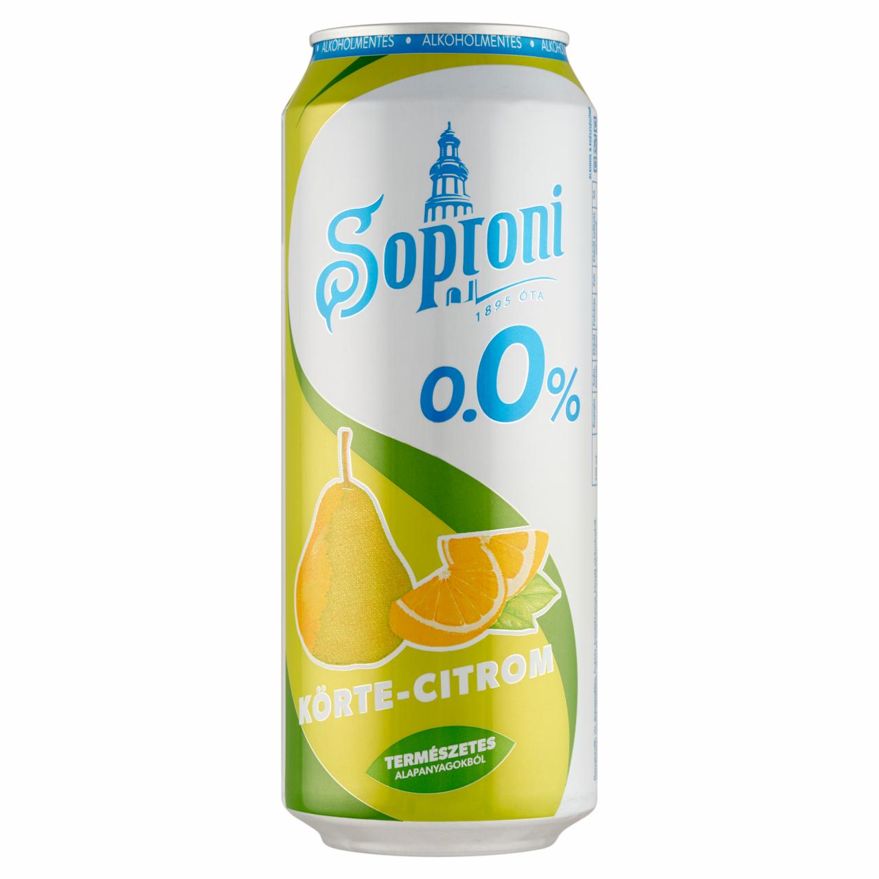 Képek - Soproni körte-citrom ízű alkoholmentes sörital 500 ml 