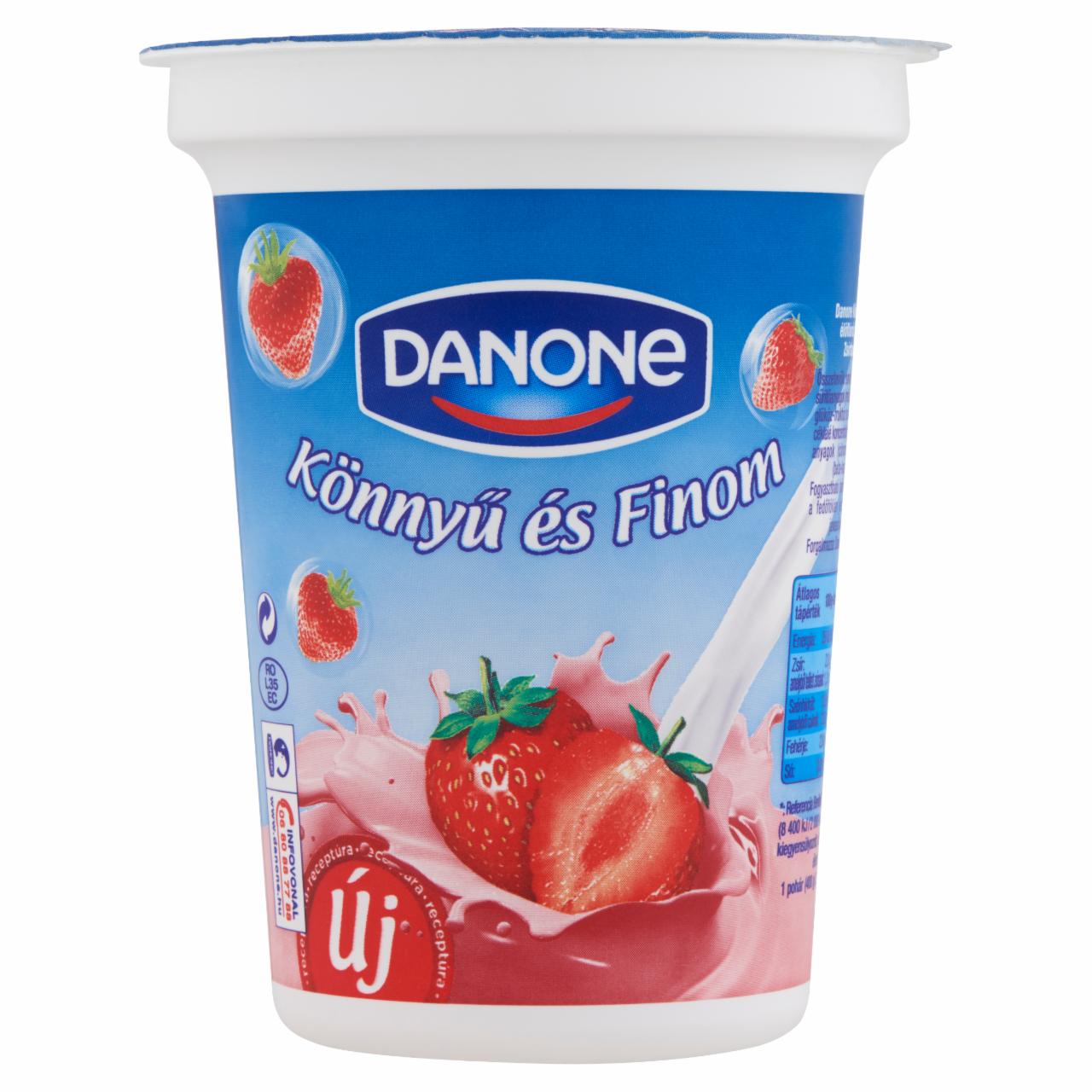 Képek - Danone Könnyű és Finom eperízű, élőflórás, zsírszegény joghurt 400 g