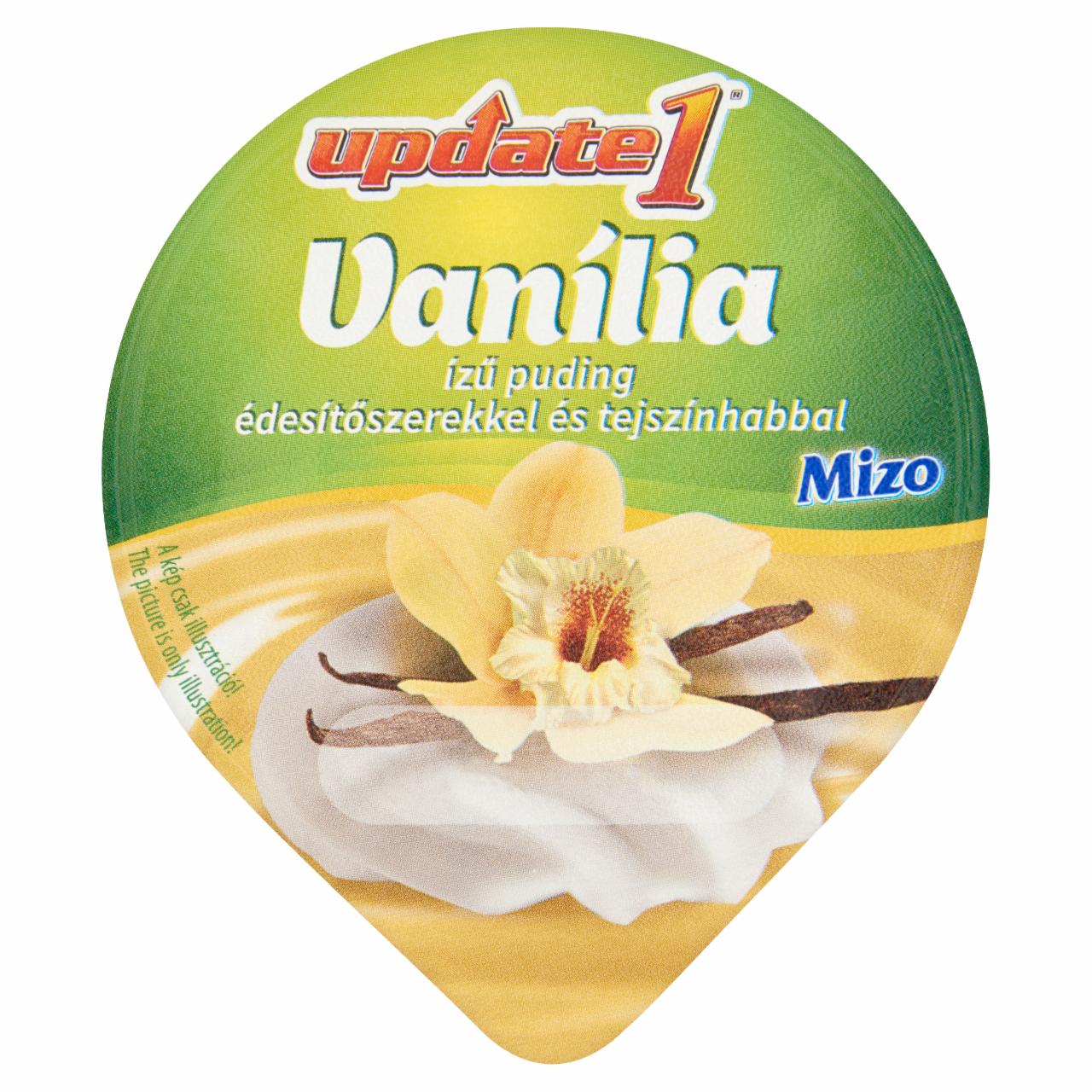 Képek - Mizo Update vanília ízű puding tejszínhabbal hozzáadott cukor nélkül, édesítőszerekkel 125 g