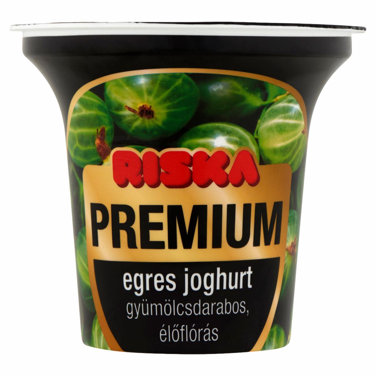 Képek - Riska Premium gyümölcsdarabos, élőflórás egres joghurt 200 g