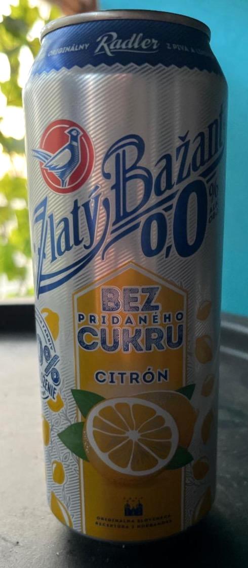 Képek - Zlatý Bažant radler citrón bez pridaného cukru