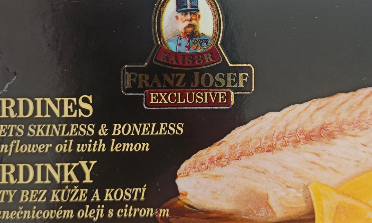 Képek - Kaiser Franz Josef Exclusive szardíniafilé napraforgó olajban citrommal 90 g