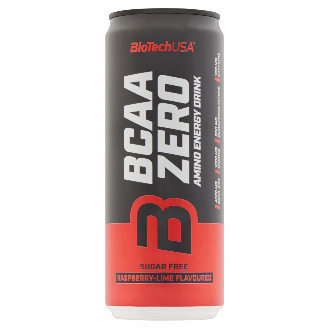 Képek - BioTechUSA BCAA Zero málna-lime ízű koffeintartalmú szénsavas ital édesítőszerrel 330 ml