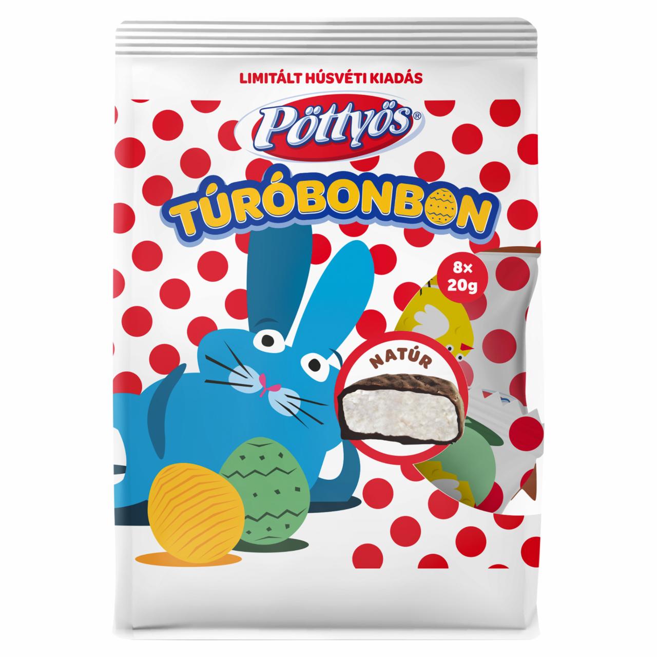 Képek - Pöttyös natúr túróbonbon 8 x 20 g (160 g)
